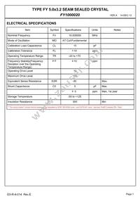 FY1000020 Datasheet Page 3