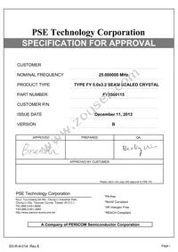 FY2500115 Datasheet Cover