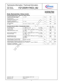 FZ1200R17KE3B2NOSA1 Datasheet Page 2