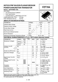 FZT704TA Datasheet Cover