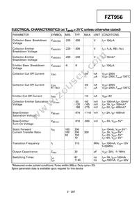 FZT956TC Datasheet Page 4