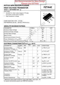 FZTA42TC Datasheet Cover