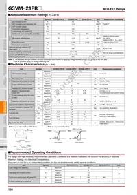 G3VM-21PR10(TR) Datasheet Page 2