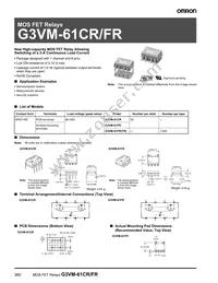 G3VM-61FR Datasheet Cover