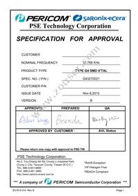 G43270021 Datasheet Cover