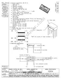 G504 Datasheet Cover