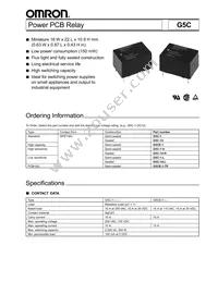 G5CE-1-DC12 Datasheet Cover