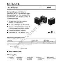 G5S-1-DC5 Datasheet Cover