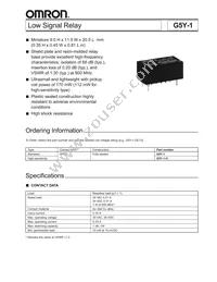 G5Y-1-H-DC5 Datasheet Cover