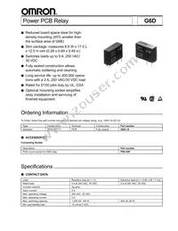 G6D-1A-DC24 Datasheet Cover