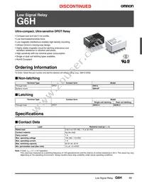 G6HU-2-DC9 Datasheet Cover