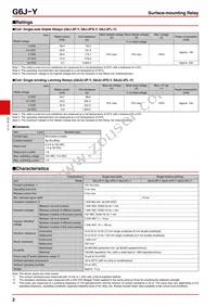 G6JU-2FL-Y-TR DC24 Datasheet Page 2