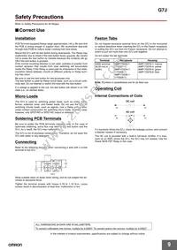 G7J-4A-P-CB-IN DC24V Datasheet Page 9