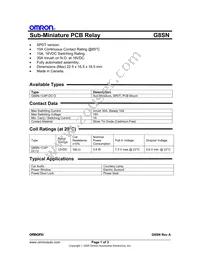 G8SN-1C4P-DC12 Datasheet Cover