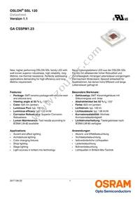 GA CSSPM1.23-KULQ-W3 Datasheet Cover