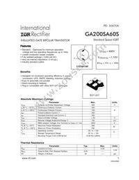GA200SA60S Datasheet Cover