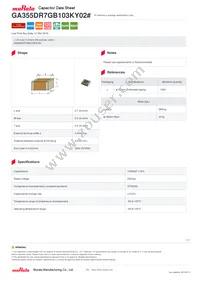 GA355DR7GB103KY02L Datasheet Cover