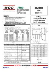 GBJ1010-BP Datasheet Cover