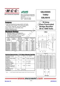 GBJ5010-BP Datasheet Cover