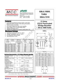GBJL1510-BP Datasheet Cover
