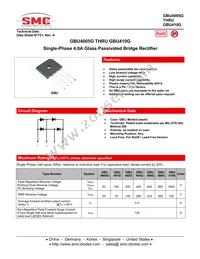 GBU408GTB Datasheet Cover