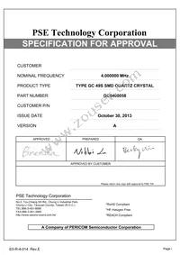 GC0400058 Datasheet Cover