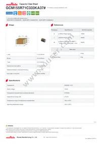 GCM155R71C333KA37D Datasheet Cover