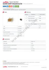 GCM155R71H222KA37D Datasheet Cover