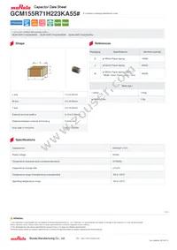 GCM155R71H223KA55D Datasheet Cover