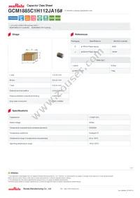 GCM1885C1H112JA16D Datasheet Cover