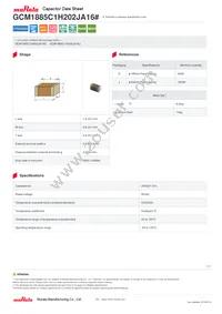 GCM1885C1H202JA16D Datasheet Cover