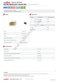 GCM1885C2A110JA16D Datasheet Cover