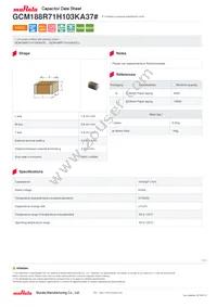 GCM188R71H103KA37D Datasheet Cover