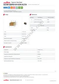 GCM188R91H103KA37D Datasheet Cover