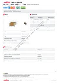 GCM31B5C2J222JX01L Datasheet Cover