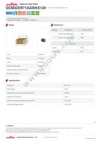 GCM32ER71A226KE12L Datasheet Cover