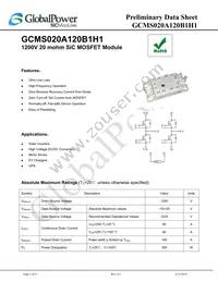 GCMS020A120B1H1 Datasheet Cover
