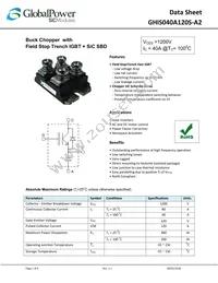 GHIS040A120S-A2 Datasheet Cover