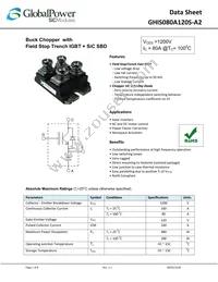 GHIS080A120S-A2 Datasheet Cover