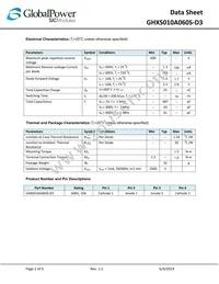 GHXS010A060S-D3 Datasheet Page 2