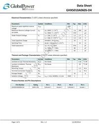 GHXS010A060S-D4 Datasheet Page 2