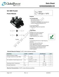 GHXS020A060S-D3 Datasheet Cover