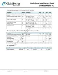 GHXS030A060S-D1 Datasheet Page 2