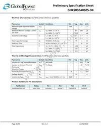 GHXS030A060S-D4 Datasheet Page 2