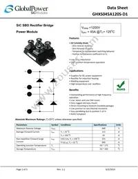 GHXS045A120S-D1 Datasheet Cover