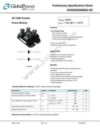 GHXS050A060S-D3 Datasheet Cover