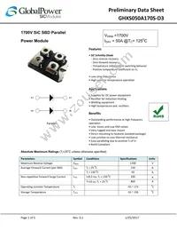 GHXS050A170S-D3 Datasheet Cover