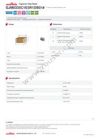 GJM0335C1E5R1DB01D Datasheet Cover