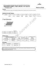 GMA05XR60J104ME12T Datasheet Cover