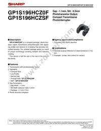 GP1S196HCZSF Datasheet Cover